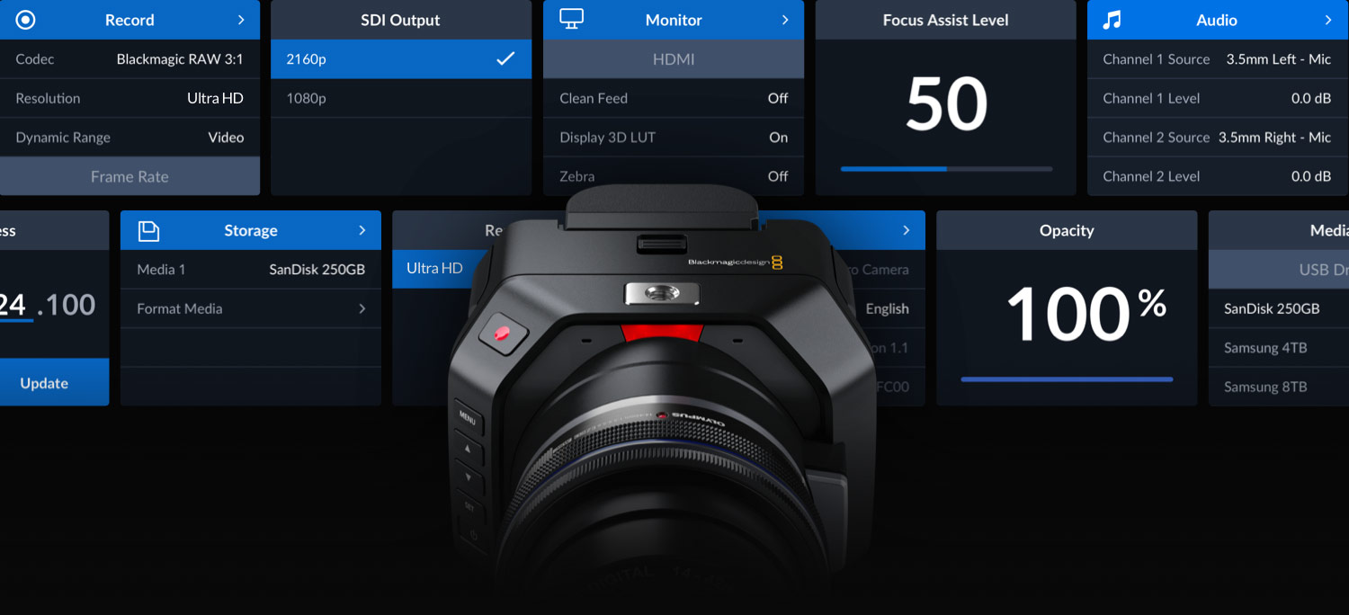 Black Magic Microconsole Blackmagic Micro Studio Camera | Blackmagic Design