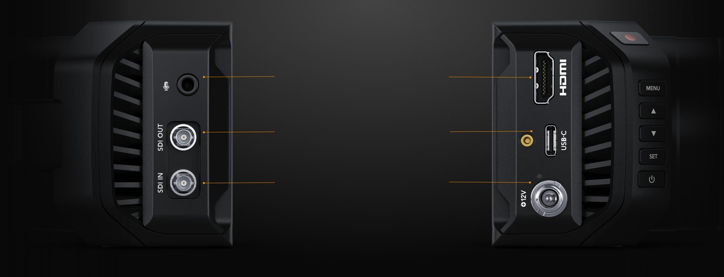 Blackmagic Micro Studio Camera 4K G2 dengan 12G-SDI Micro BNC dan HDMI output