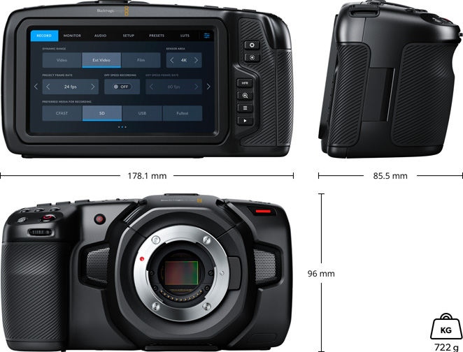 Pocket Cinema Camera – 仕様 | Blackmagic Design