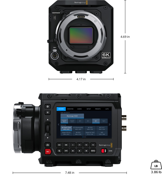 Blackmagic PYXIS 6K PL