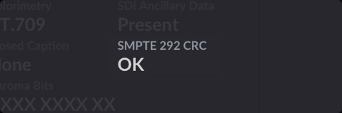 SMPTE 292 CRC