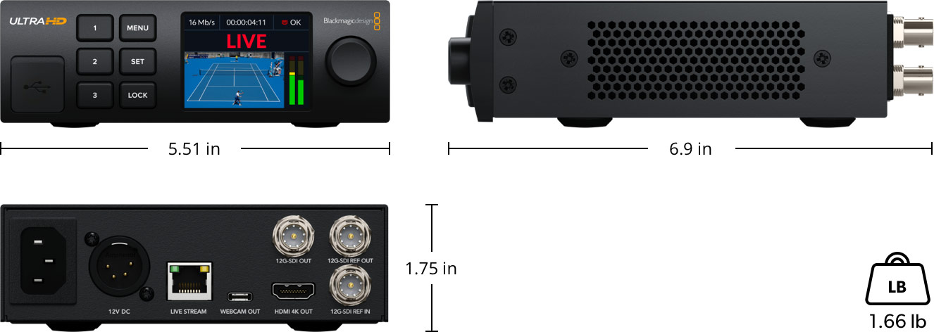 Codec Black Magic Streaming Processors – Tech Specs | Blackmagic Design