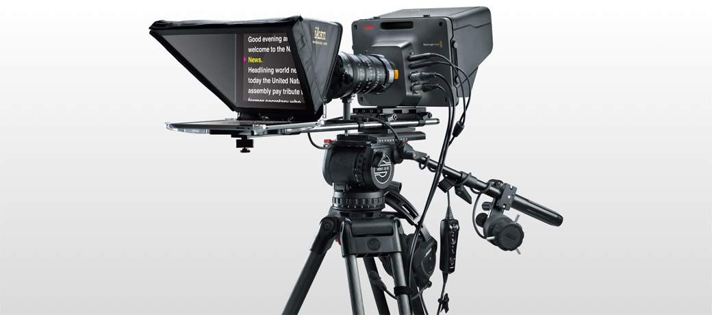 teleprompter with camera