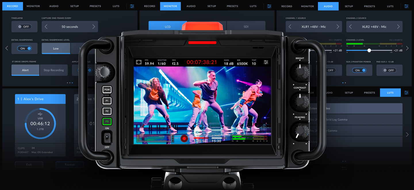 Được hỗ trợ bởi hệ điều hành Blackmagic