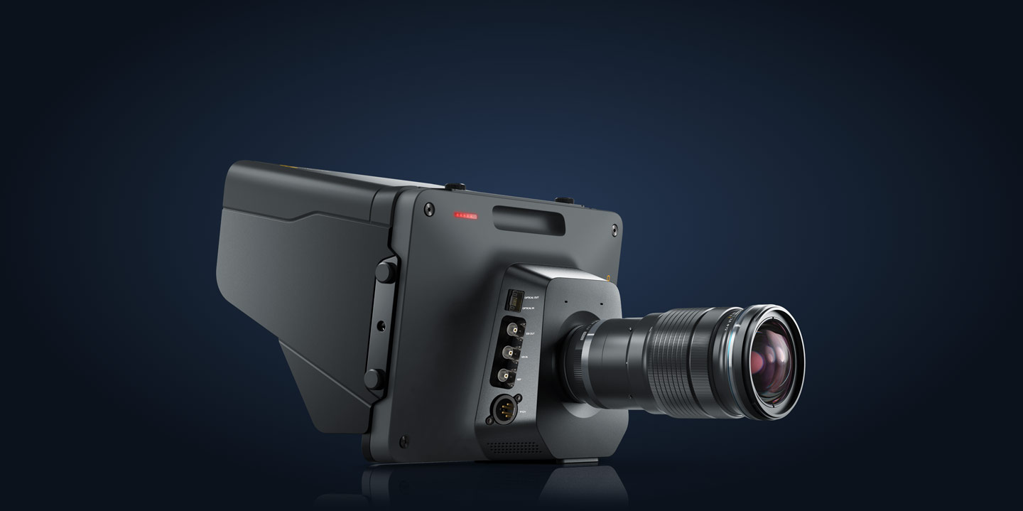 three quarter view Blackmagic Studio Camera