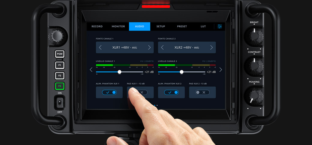 Touchscreen and Manual Controls