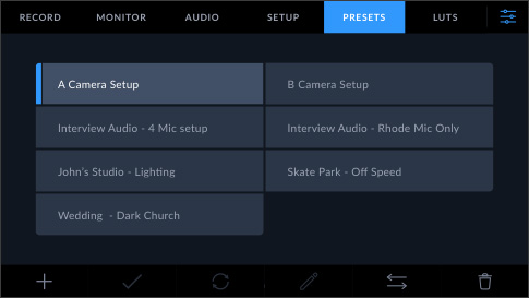 Save and Load Presets