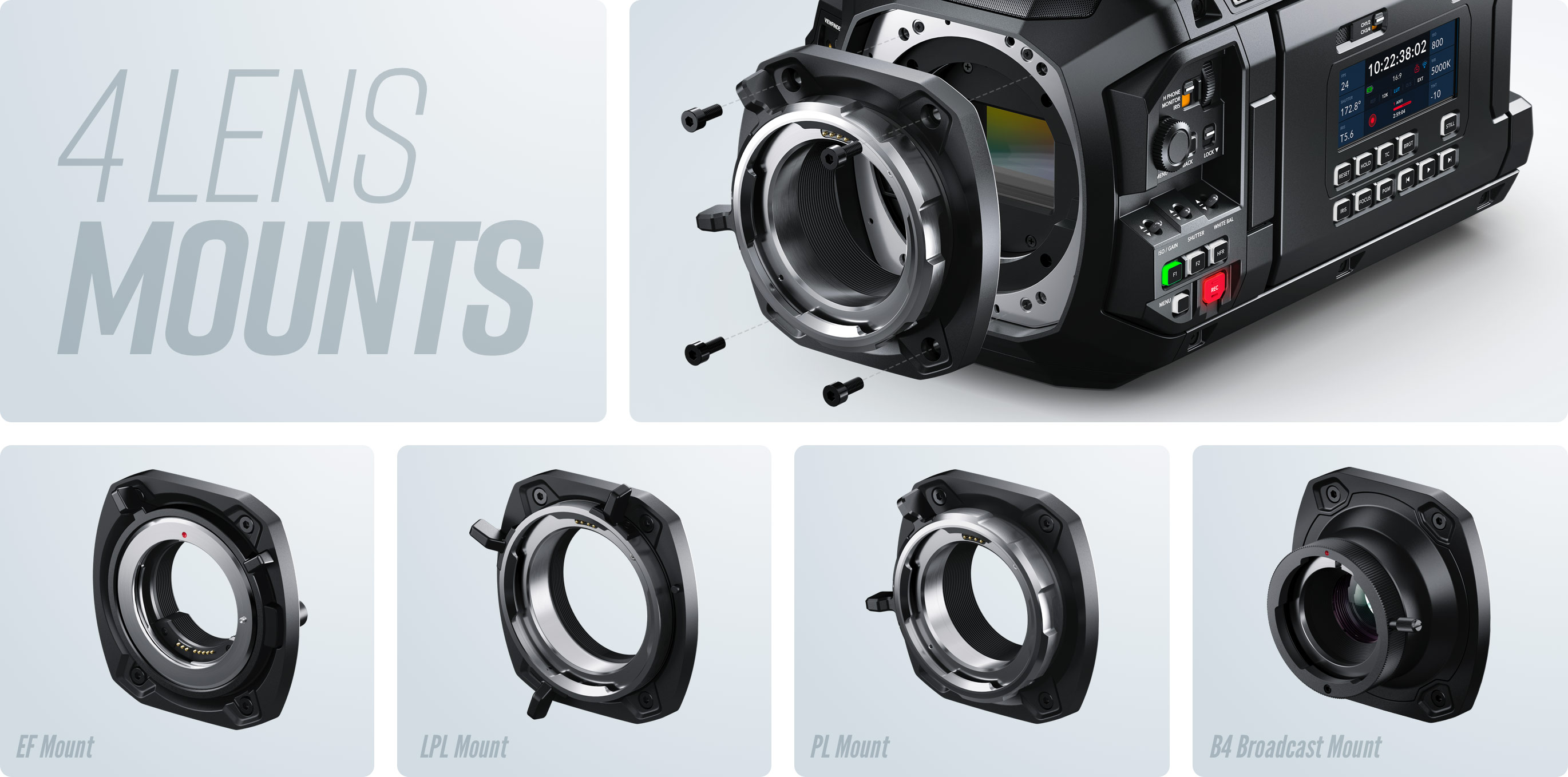 Large Sensor Mount Blackmagic URSA Cine | Blackmagic Design