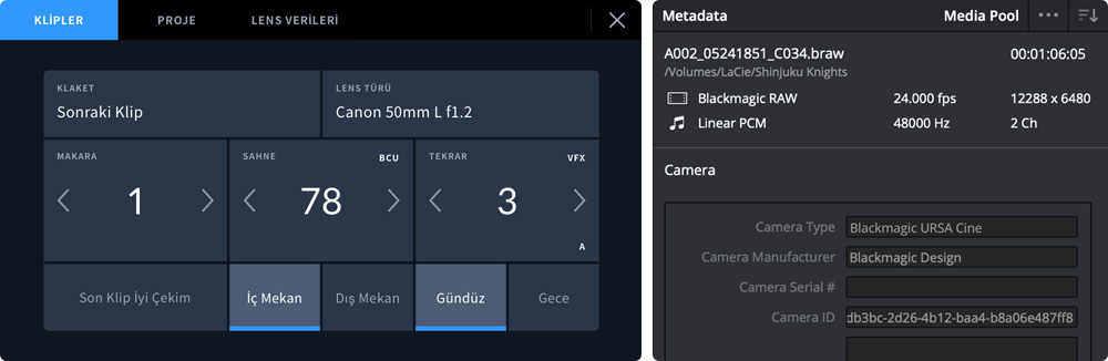 Digital Slate for Fast Metadata Entry
