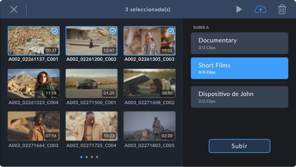 Select and Upload Clips