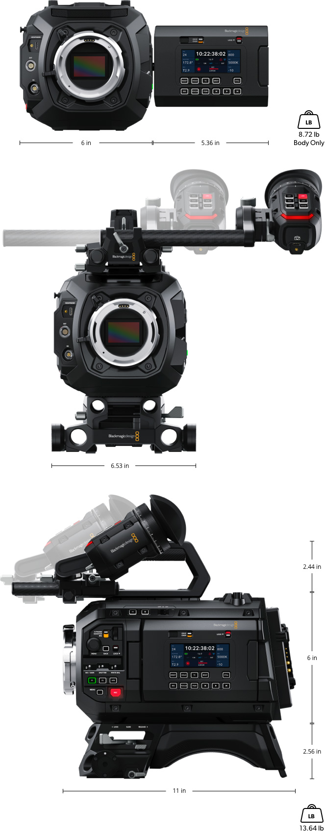 Blackmagic URSA Cine 12K LF 100G + EVF