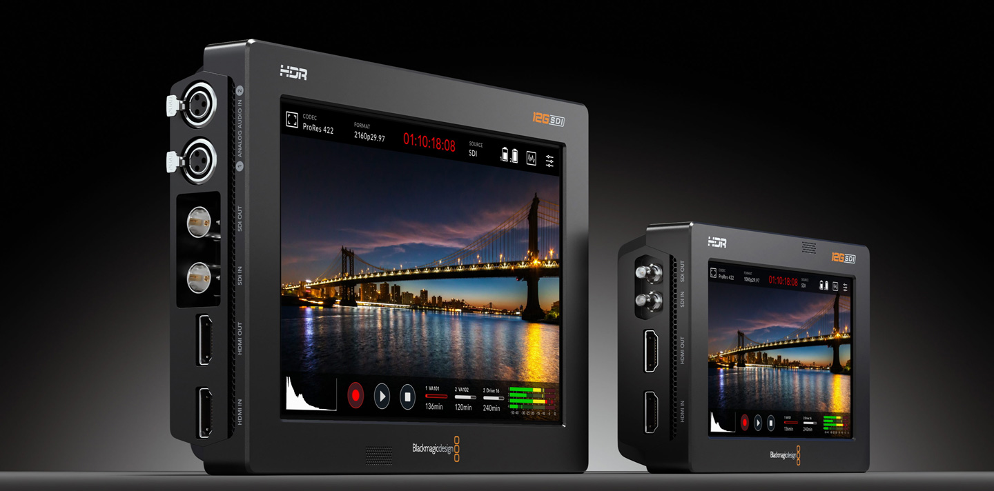 Blackmagic Design video Assist 4K Ultra HD REGISTRATORE 7" Monitor 