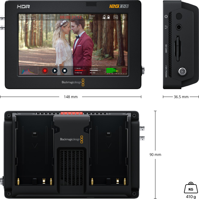 Blackmagic Video Assist 12G HDR 5インチ目立った傷はなく完動美品です