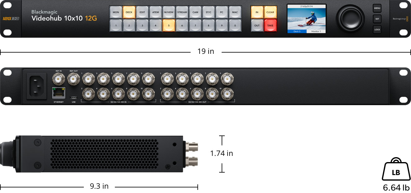 Blackmagic Videohub – Tech Specs | Blackmagic Design