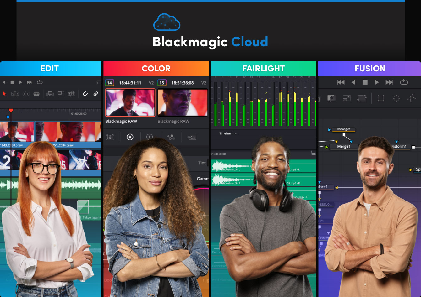 Blackmagic Design Icon DaVinci Resolve – Kollaboration | Blackmagic Design