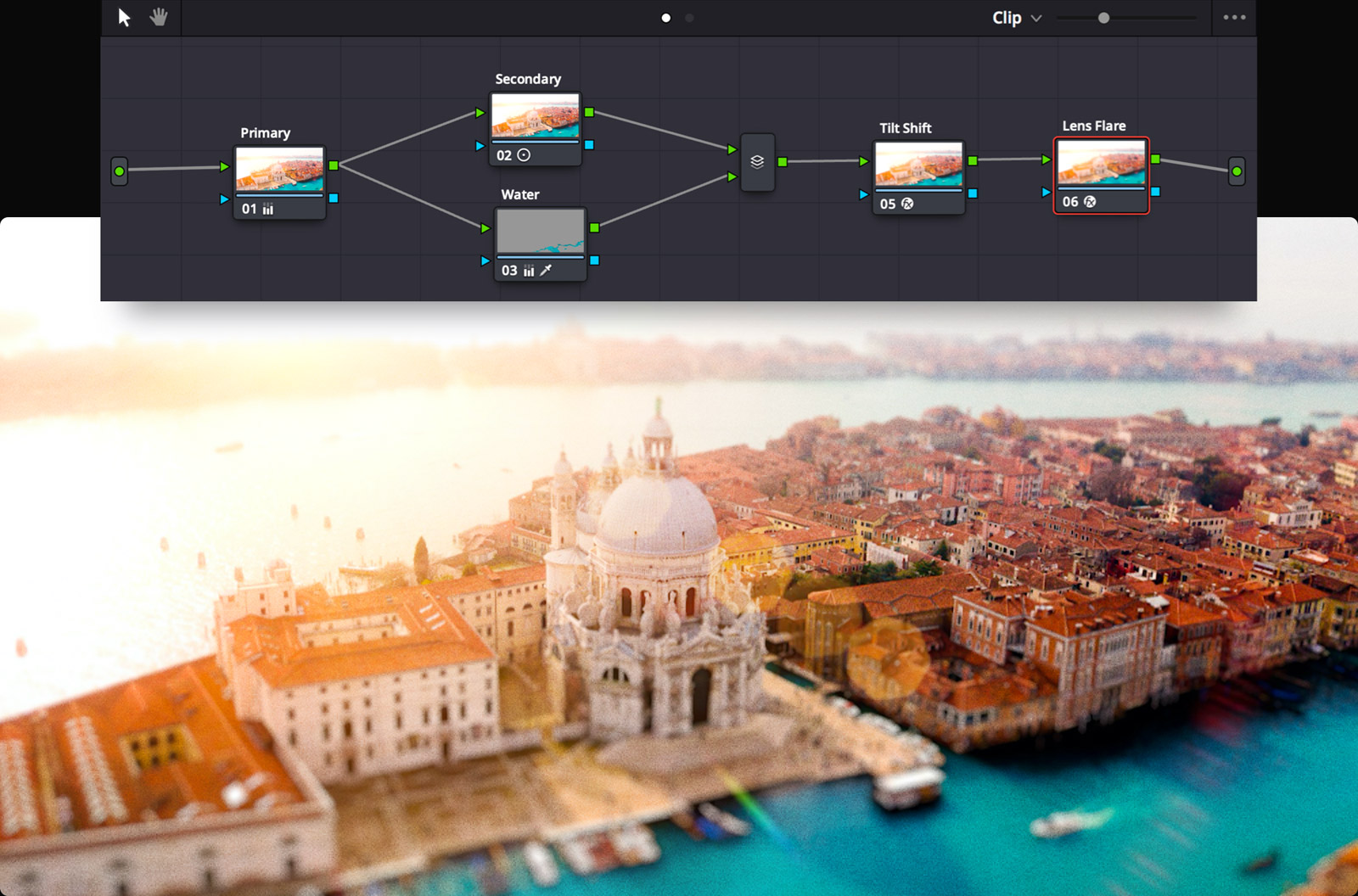 How to use the node editor for color grading in DaVinci Resolve