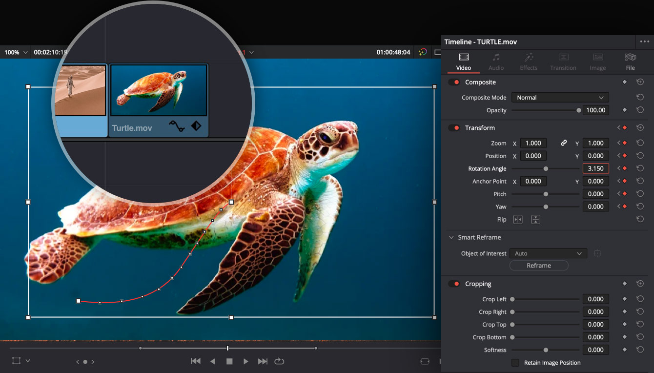 Animate any clip, transition or effect setting