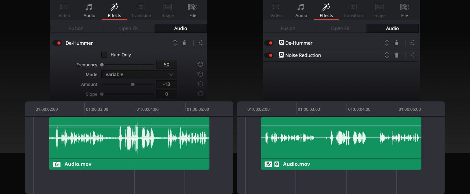 does davinci resolve support multiple aduio tracks