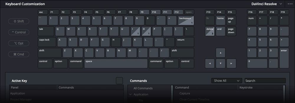 Customizable Keyboard Shortcuts