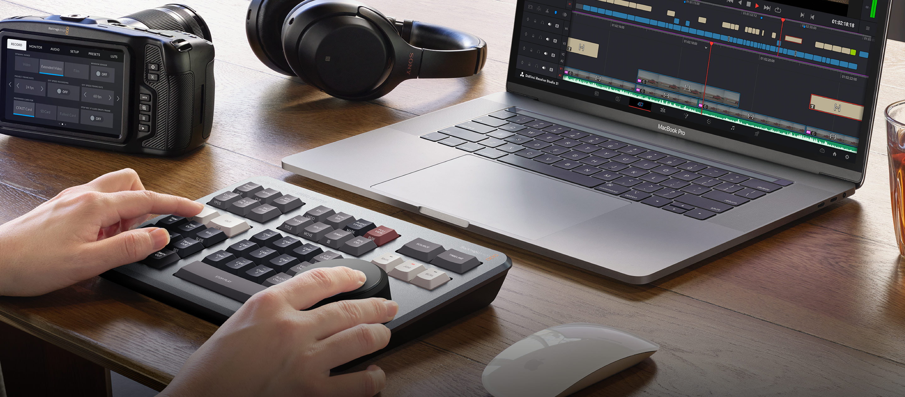 Speed Control Editing Blackmagic Design DaVinci Resolve Speed Editor ้ฆๆธฏ่ก่ฒจ