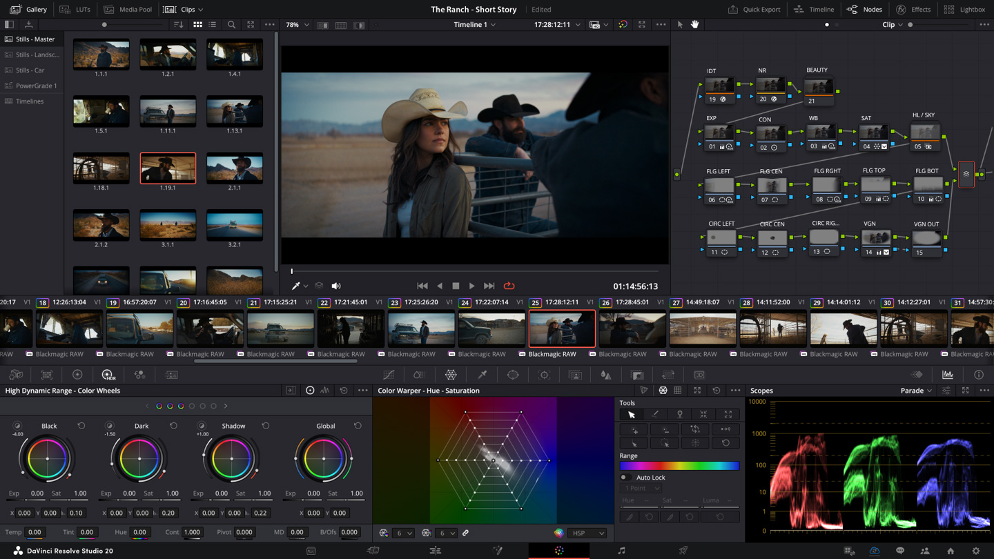 DaVinci Resolve 19 Farbe-Modul