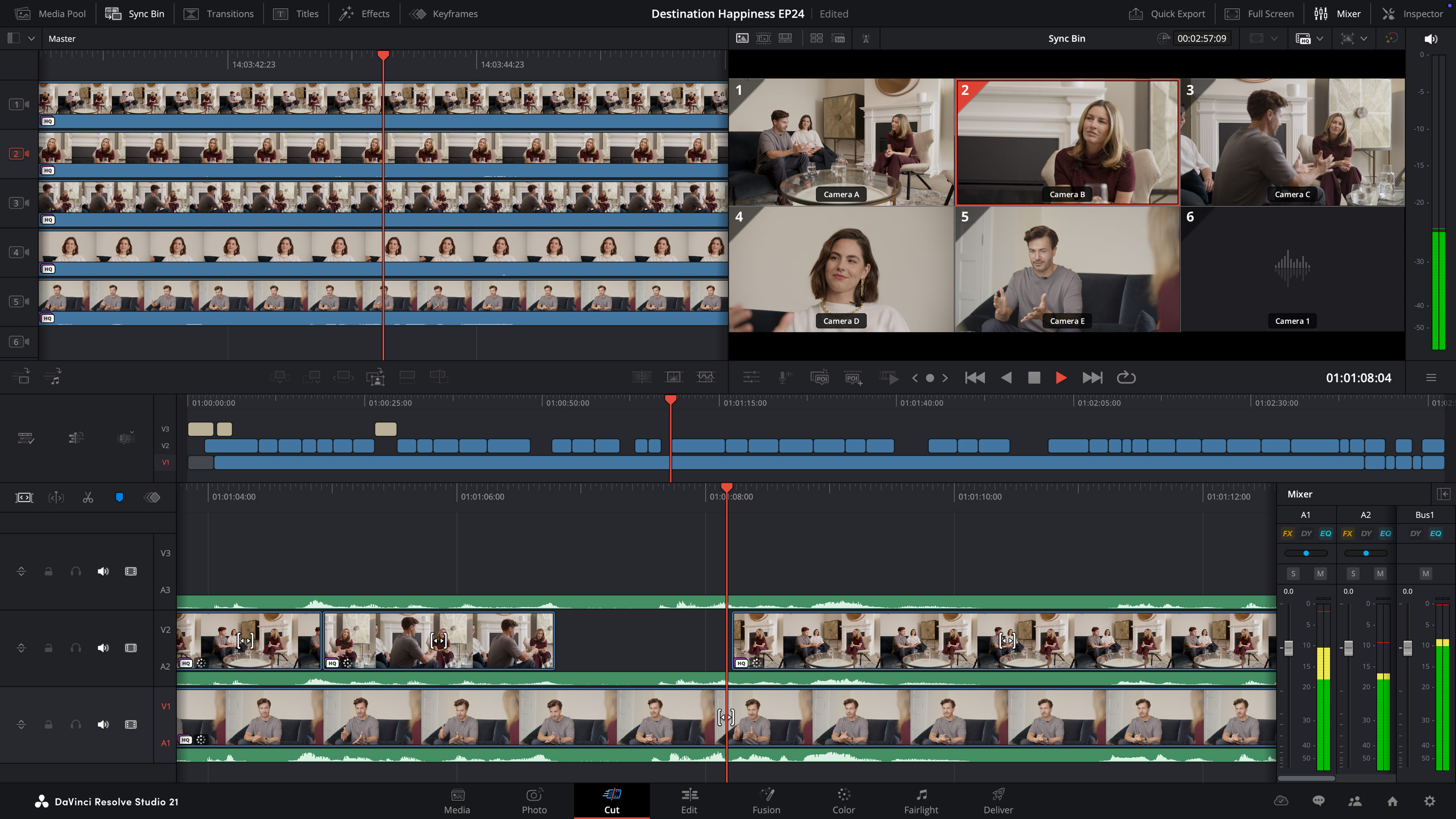 DaVinci Resolve 19 Cut Page