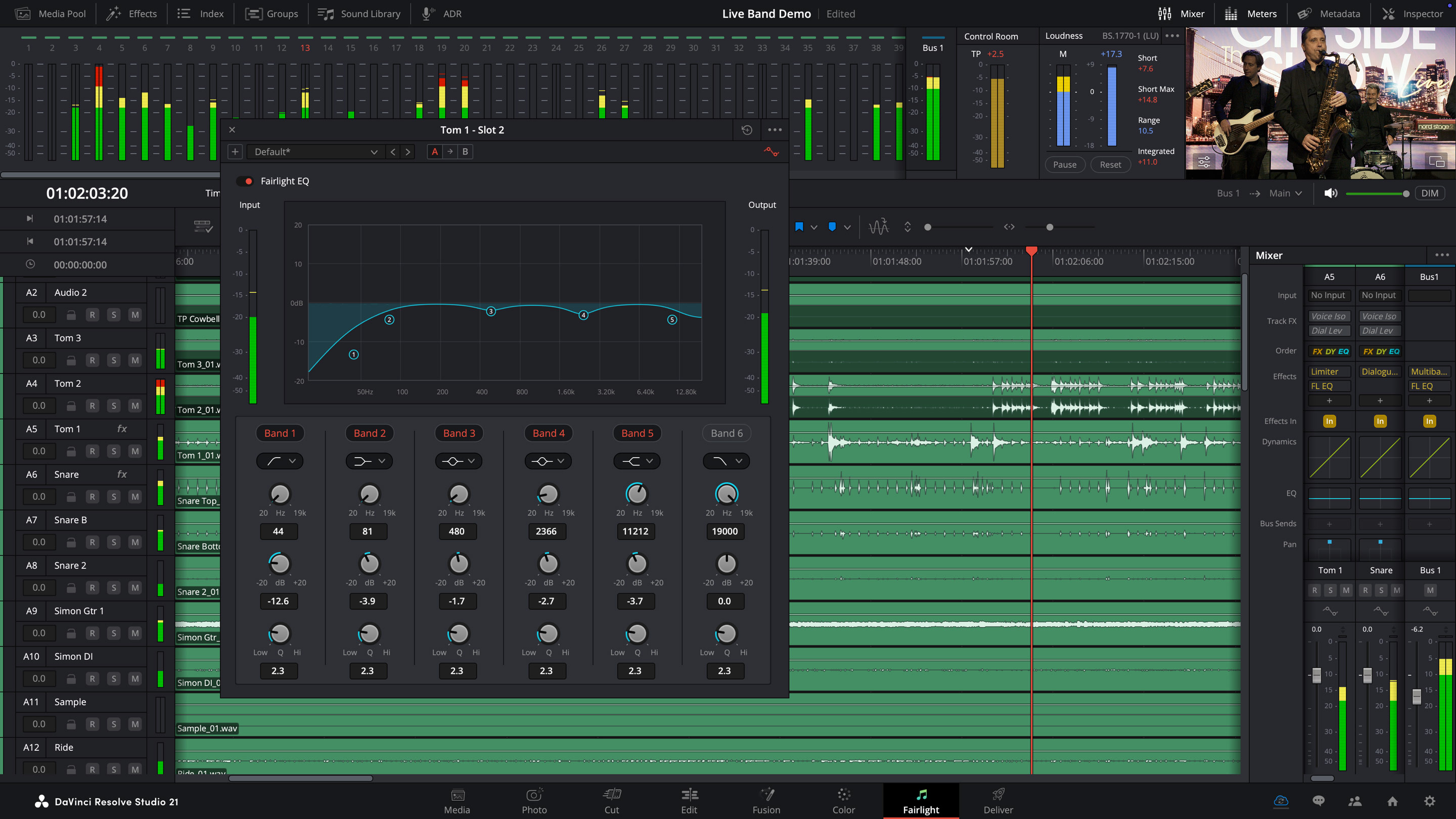 DaVinci Resolve Fairlight 頁面