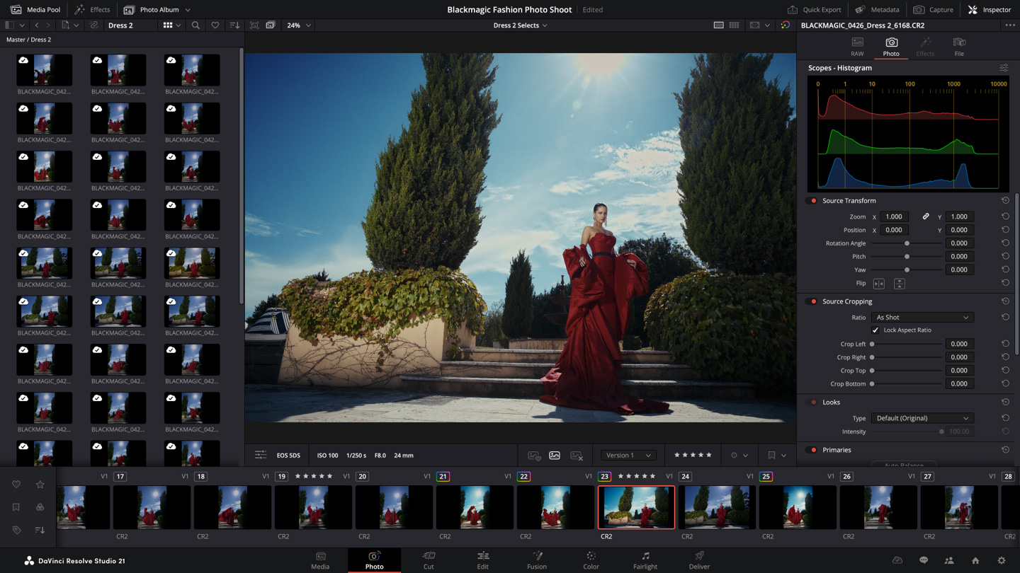 DaVinci Resolve Photo 工作流程