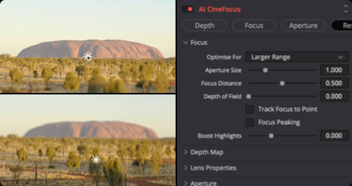 Adjust Focus with AI CineFocus