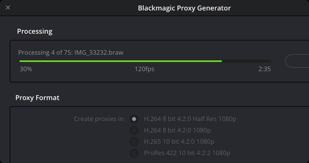 Blackmagic Proxy Generator