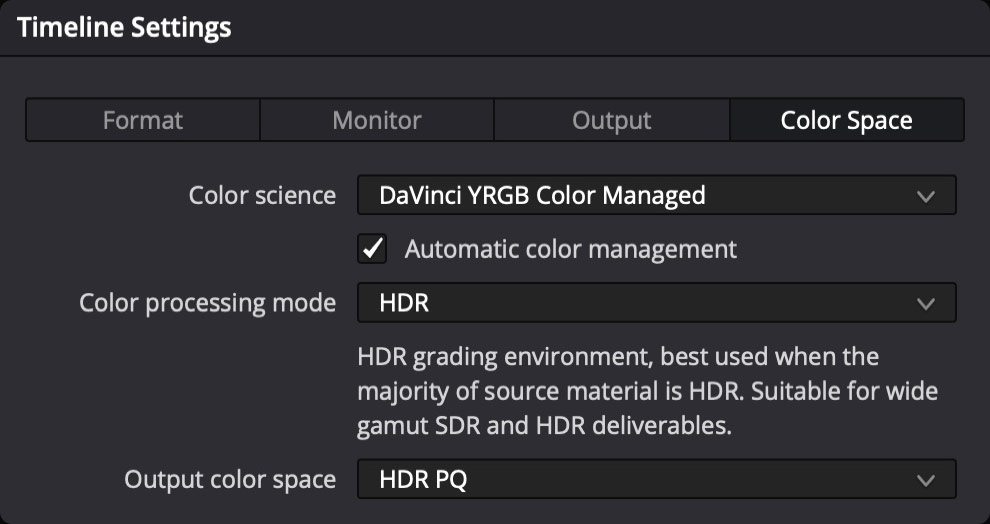 Per-Timeline Color Management