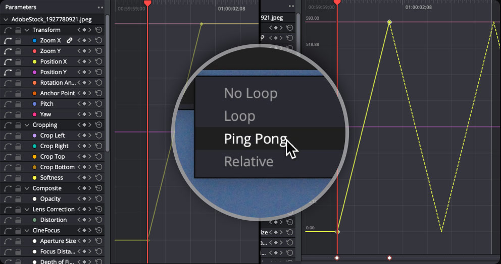 Keyframes and Curves Editor