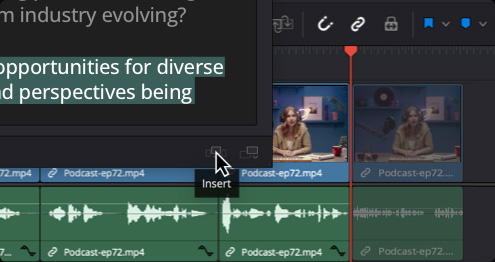 Text Based Timeline Editing
