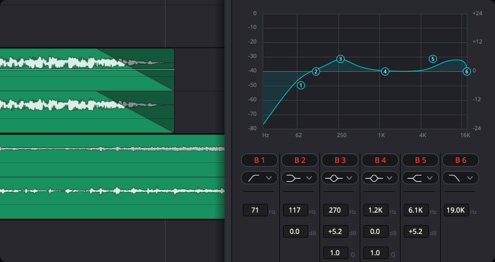 Blackmagic Design DaVinci Resolve Studio 20.0.0.23 beta 1 WIN Full Version Free Download 6 Band Clip EQ