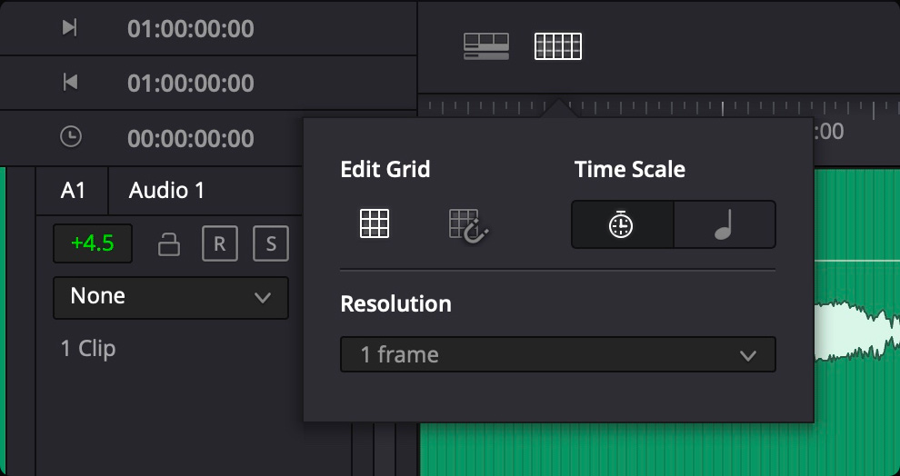 Grid Editing to Timecode or Musical Tempo