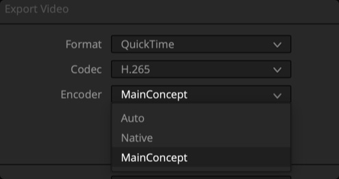 MainConcept H.265 and MV-HEVC Encoding