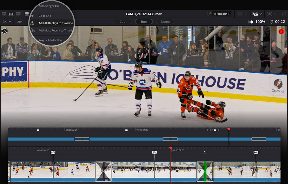 Add Replays into Timeline for Post Production