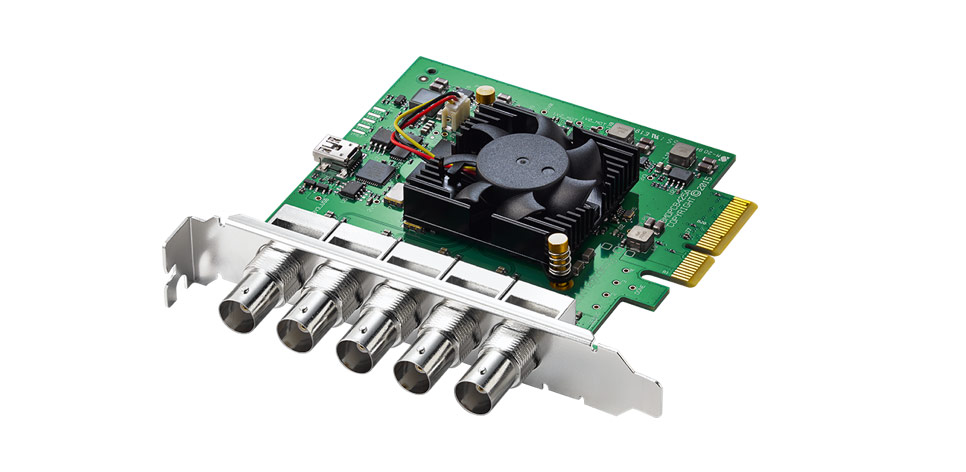 Blackmagic Design DeckLink Duo 2 PCIe card with four SDI connectors and reference input