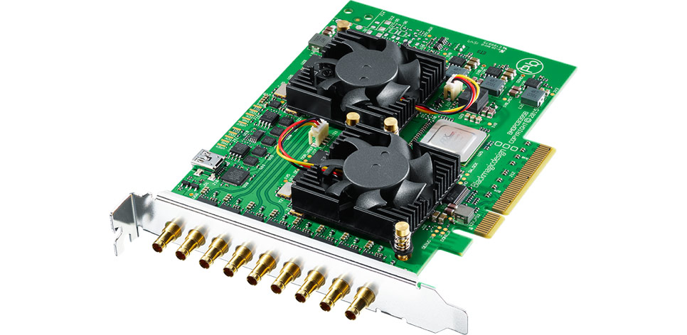 Blackmagic Design DeckLink Quad 2 PCIe card with eight 3G-SDI mini DIN connectors