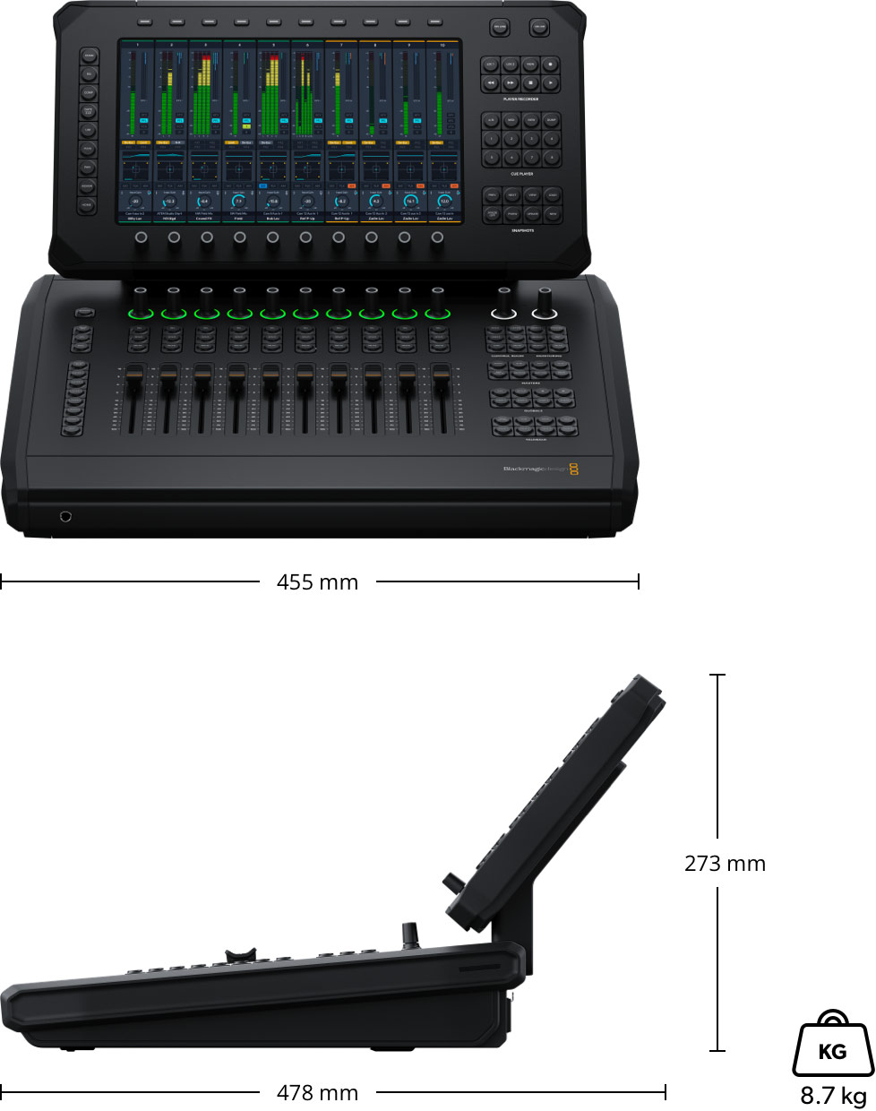 Fairlight Live Audio Panel 10 – 10‑Fader Console | RCB Logic Ltd.