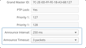 Announce Interval and Timeout