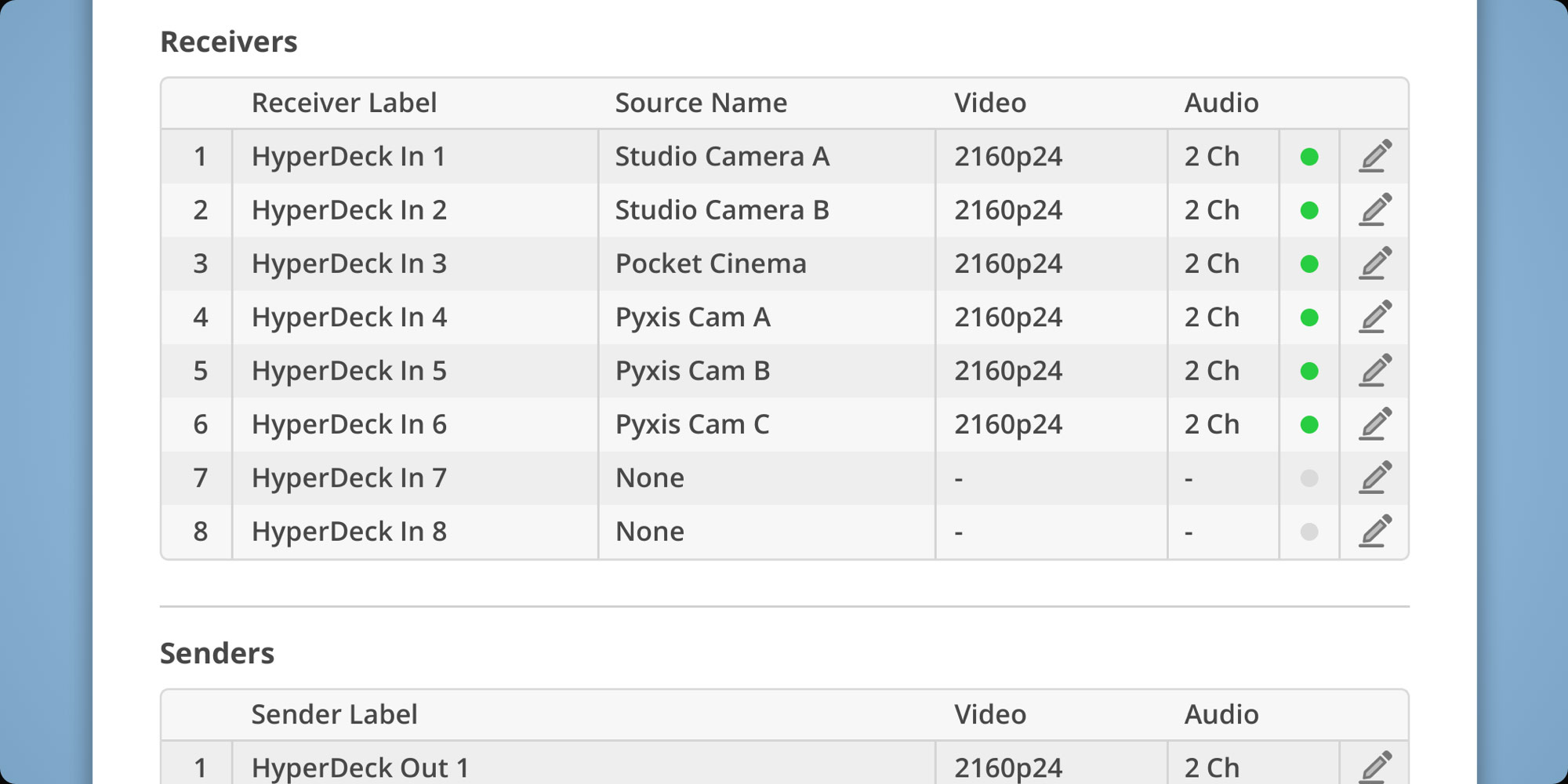 HyperDeck ISO Recorder 100G – 2110 Settings | Blackmagic Design