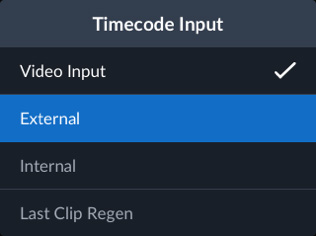 Timecode Input