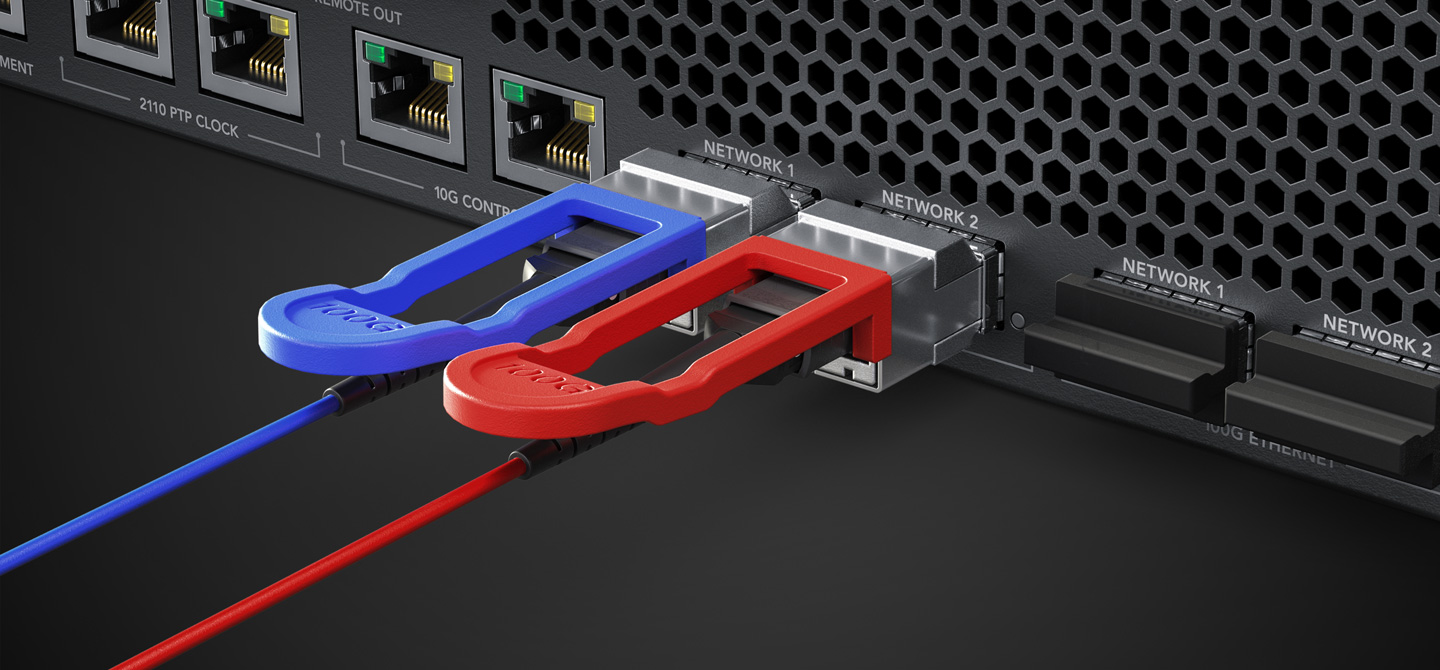 Dual 100G Ethernet Connections for Redundant SMPTE-2110!