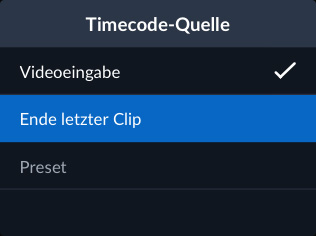 Timecode Input