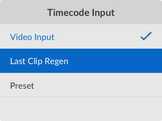 Timecode Input