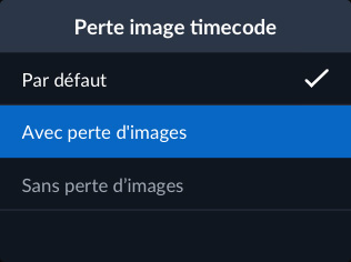 Timecode Preference