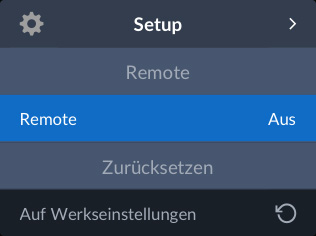 Remote Dark UI Screen