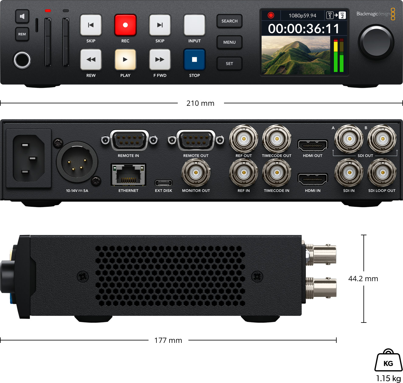 Blackmagic Design HyperDeck Studio HD Plus | UltraCanal