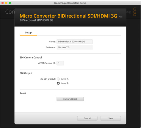 Blackmagic Design Bidirectional SDI/HDMI 3G Micro Converter with Power  Supply